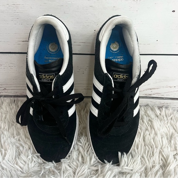 Adidas Busenitz Skate Shoe Black and White Striped Sneakers Size 8 - Picture 2 of 14